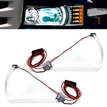 Par Guia de Luz DRL Led Para Farol Compatível Scania Série 5
