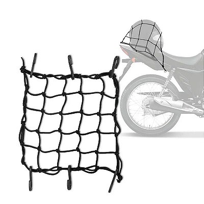 Rede Elástica para Capacete e Bagageiro de Moto 35cm x 35cm