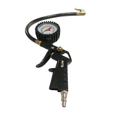 Calibrador Com Visor Pneu Caminhão Carro Moto Saída 1/4