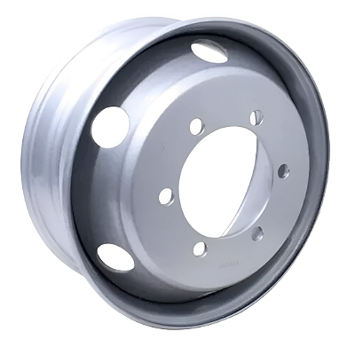 Roda Ferro Caminhão 3/4 17,5x6 6 Furos Compatível Mercedes Benz Ford Volkswagen
