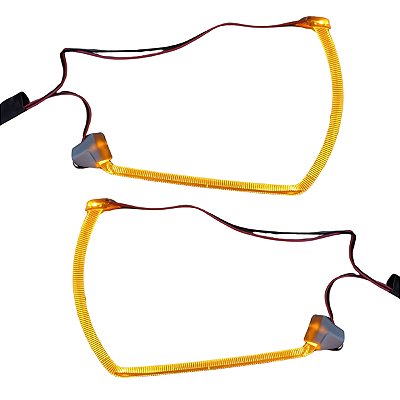 Par Guia Luz DRL Led Farol Compatível Scania Série 5 Âmbar ( Amarelo )