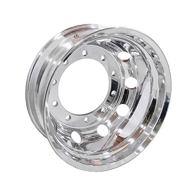 Roda de Alumínio Borda Larga Alto Brilho 10 Furos 22,5 x 8,25