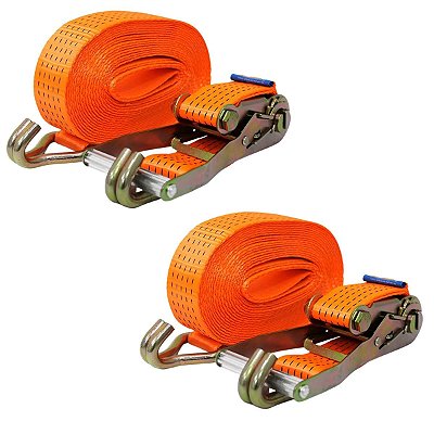 2 CATRACA DE 5 TONELADA C/CINTA DE AMARRAÇÃO DE CARGA 9M