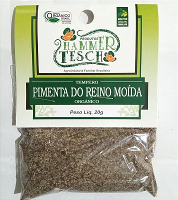 Pimenta do reino moída orgânica - 20g