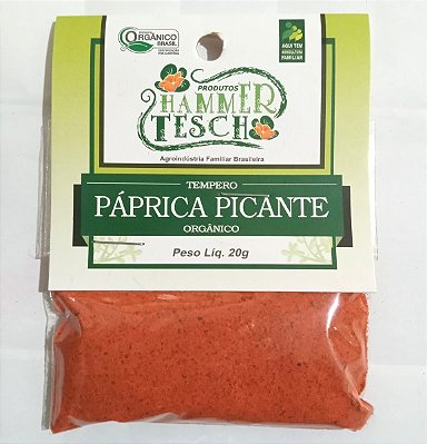 Páprica picante orgânica - 20g