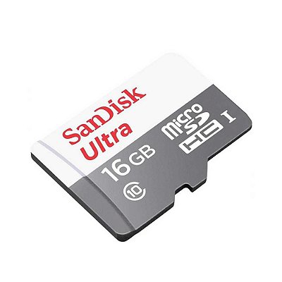 Cartão de Memória Sandisk Ultra 16GB, Classe 10, com Leitor de Cartão - SDSQUNS-016G-GN3MA