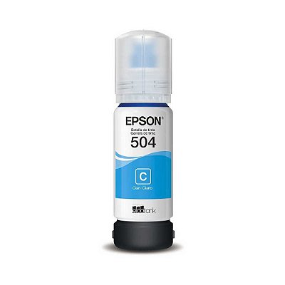 Garrafa de Tinta para Ecotank Epson T504, 70ml, Ciano - T504220-AL