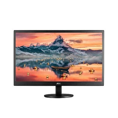 Monitor AOC 18,5", Widescreen, LED, Conexão VGA e HDMI, Preto - E970SWHNL