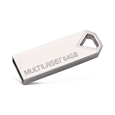 Pendrive Multilaser Diamond 64GB, USB 2.0, Metálico - PD852