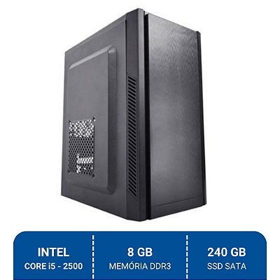 Computador Intel Core i5-2500, 8GB DDR3, SSD 240GB, 230W