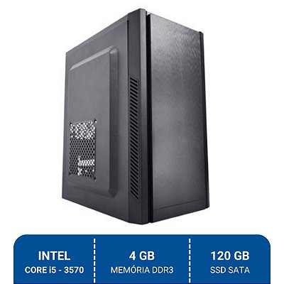 Computador Intel Core i5-3570, 4GB DDR3, SSD 120GB, 230W