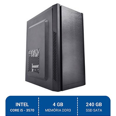 Computador Intel Core i5-3570, 4GB DDR3, SSD 240GB, 230W