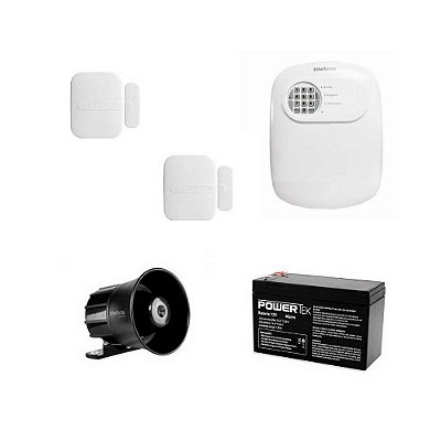 Kit de Alarme Intelbras ANM 24 Net com 2 Sensores XAS 4010 Smart e Acessórios