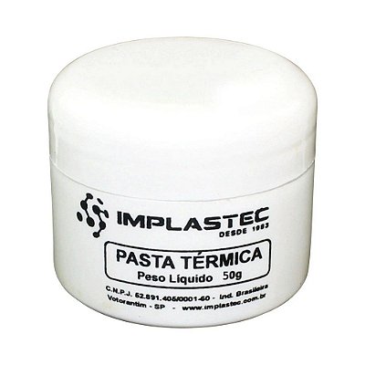 Pasta Térmica Implastec, Silicone, 50g, Branca - PAPT5010CX