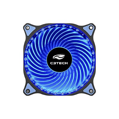Cooler Fan C3Tech F7-L130BL Storm 120mm, com LED Azul