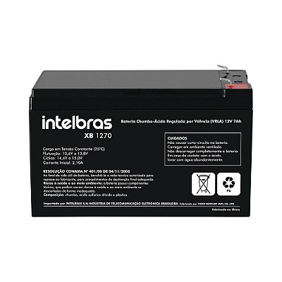 Bateria VRLA Intelbras XB-1270, 12v  7,0 A