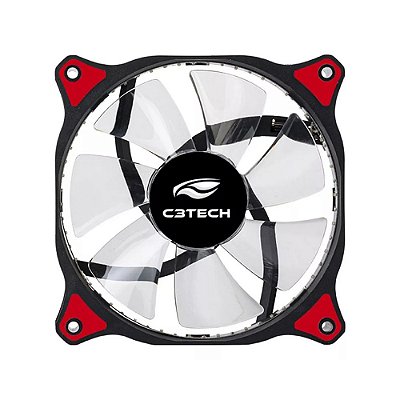 Cooler Fan  C3Tech F7-L130RD Storm Led Vermelho 12cm