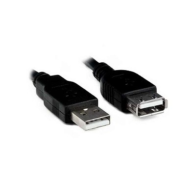 Cabo Extensor USB 2.0 PlusCable PC-USB5002, A macho x A fêmea, 5 metros, Preto - 441020100302