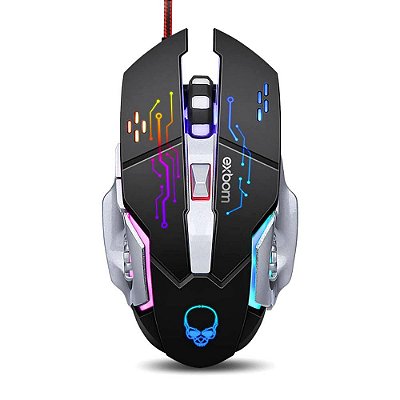 Mouse Gamer Exbom, RGB, 4800 DPI, 6 Botões, Preto - MS-G280