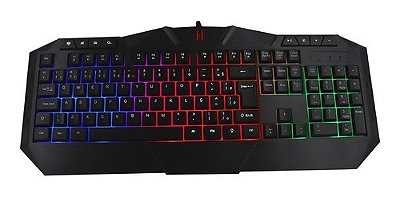 Teclado Semi-Mecânico Gamer Lehmox, RGB, Preto, ABNT2 - Gt-t5