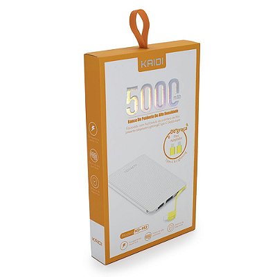 Carregador Portátil 5000mAh - KAIDI - Powerbank KD-952