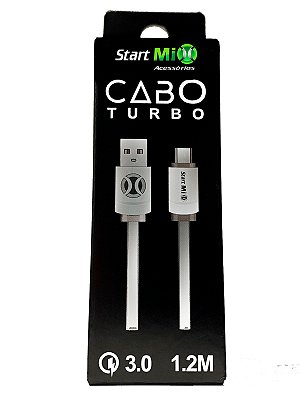 Cabo Turbo - Linha Premium - Start Mix Acessórios - USB para Micro USB (V8)