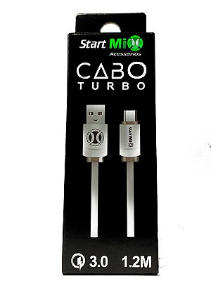 Cabo Turbo - Linha Premium - Start Mix Acessórios - USB para TIpo C