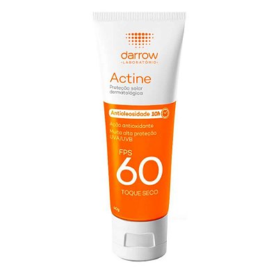 Protetor Solar Facial Fps60 S/ Cor Actine Antioleosidade 40g