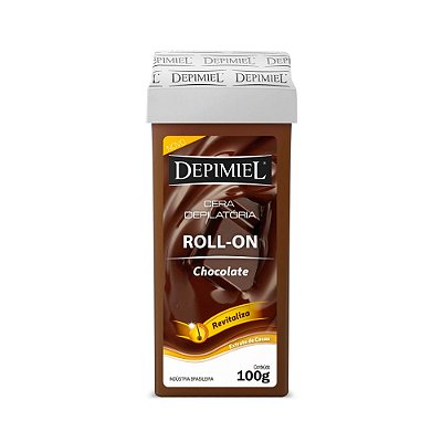 Cera Depilatória Roll-on Chocolate Depimiel Alta Aderência