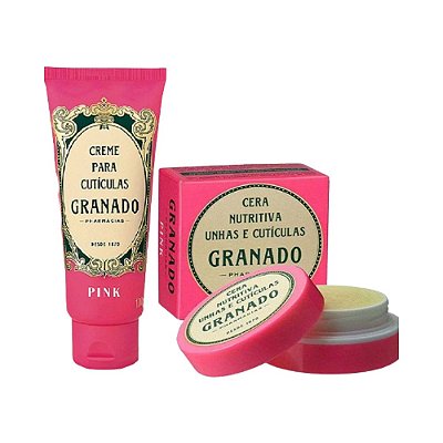 Kit Creme P/ Curtículas + Cera Nutritiva Pink Granado
