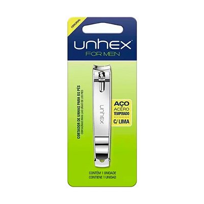 Unhex For Men Cortador de Unhas dos Pés Inox Resistente