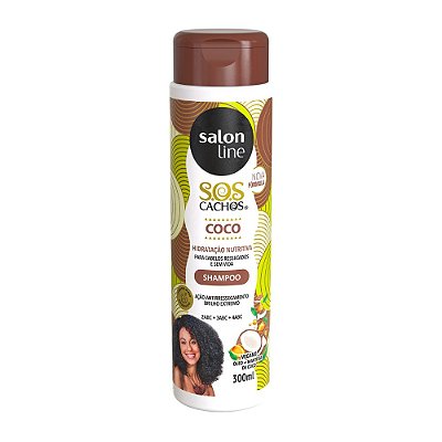 Shampoo Sos Cachos Coco Hidratação Nutritiva Salon Line
