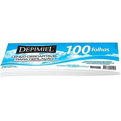 Folha Depilatória Depimiel TNT 100 Lenços 23 x 7,5cm