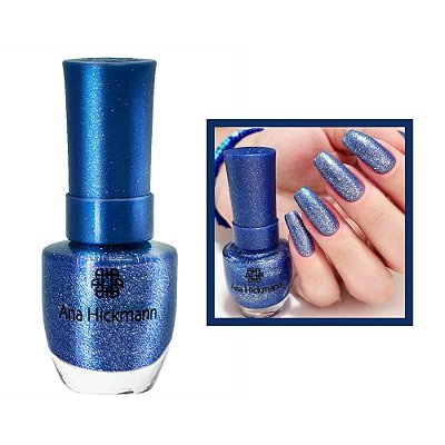 Esmalte Ana Hickmann Arara Azul Glitter New Fashion Color