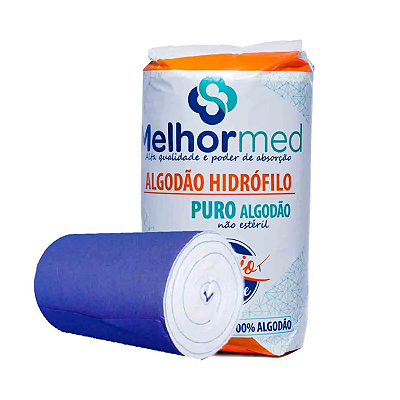 Algodão Hidrófilo em Rolo 500g | MelhorMed