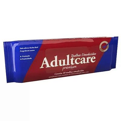 Toalhas Umedecidas com 40 unidades Premium Adultcare