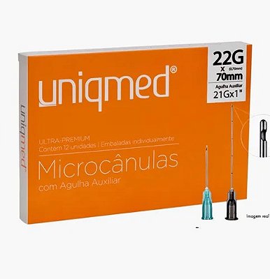 Microcânula 22g 0,70mm com Agulha (Unidade) | Uniqmed