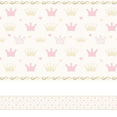 Faixa de Parede Coroa para Quarto de Bebê Rolo de 5 metros por 15 centímetros