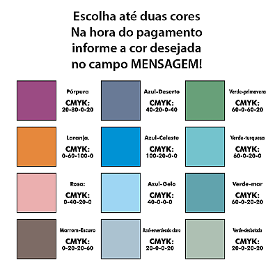 Escolha o Formato e Até Duas Cores