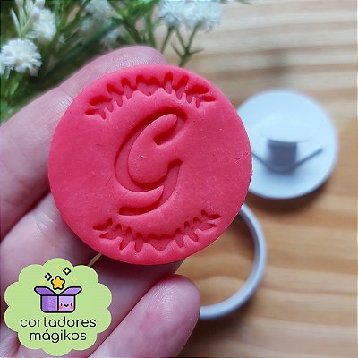 Cortador e Marcador Letra Carimbo letra para biscoitos pasta americana artesanato - Personalizado conforme sua necessidade.