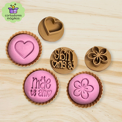 Kit Carimbos De Brigadeiro Doces Dia Das Mães 3 Modelos