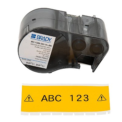 FITA ADESIVA VINIL 38,1MMX 7,62M AMARELA R.MC-1500-595-YL-BK - BRADY