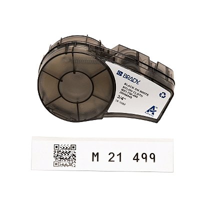 ETIQUETA ADESIVA BMP21 NYLON PRETO EM BRANCO 19,05MM X 4,8M M21-750-499 - BRADY
