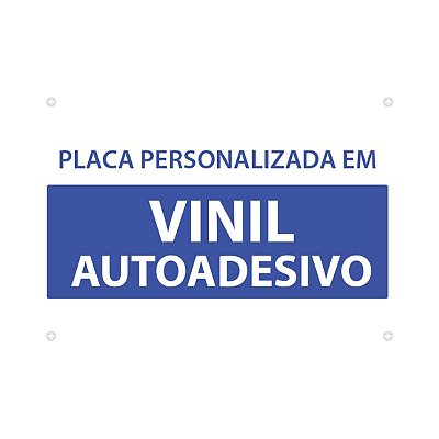 PLACA PERSONALIZADA EM VINIL AUTO-ADESIVO - 25X18 - BRANCO - M5058 1807A BRADY