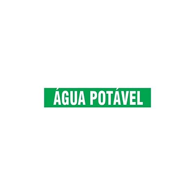 ETIQUETA VINIL IDENT TUBULACAO AGUA POTAVEL 305X57MM COR VERDE REF.C0403 - BRADY