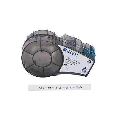 ETIQUETA POLIESTER BRADYGRIP P/ VELCRO 13MMX6.10M BRANCA M21