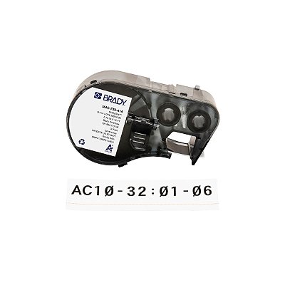 ETIQUETA POLIESTER BRADYGRIP P/ VELCRO 19MM X 15.24M BRANCA