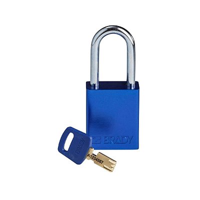 CADEADO DE ALUMINIO SEGREDO DIFERENTE - 1.5' AZUL PERSONALIZ