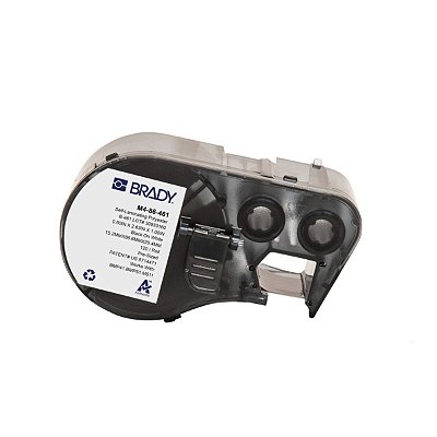 ETIQUETA B461 POLIESTER AUTOLAMINADO 2.625'X0.600'X 1.000'BK