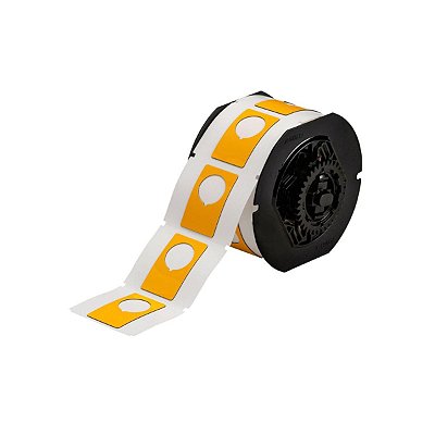ETIQUETA B593 AMARELO PARA BOTÃO - 1.2"X1.9" B30EP-168-593-Y